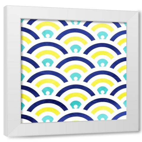 Smooth signals White Modern Wood Framed Art Print by Grey, Jace