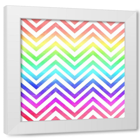 Colorful Valleys White Modern Wood Framed Art Print by Grey, Jace
