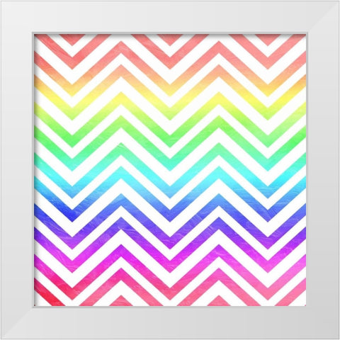 Colorful Valleys White Modern Wood Framed Art Print by Grey, Jace