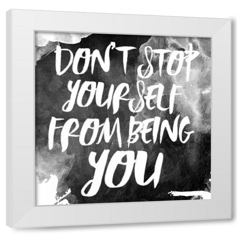 Dont Stop White Modern Wood Framed Art Print by Grey, Jace