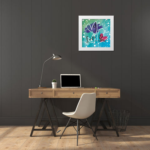 I Love You White Modern Wood Framed Art Print by Grey, Jace