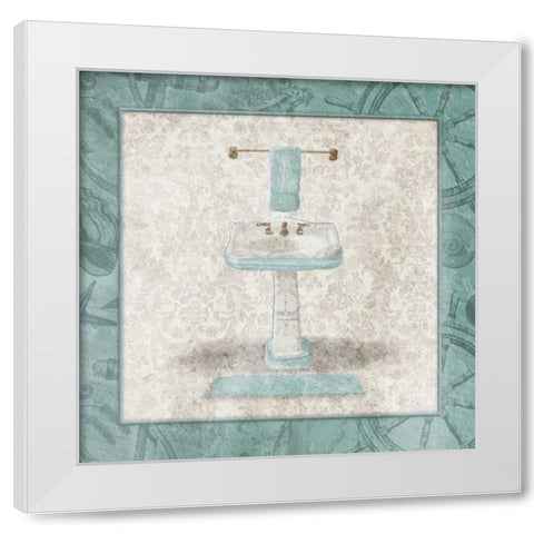 Serene Coastal Sink White Modern Wood Framed Art Print by Grey, Jace