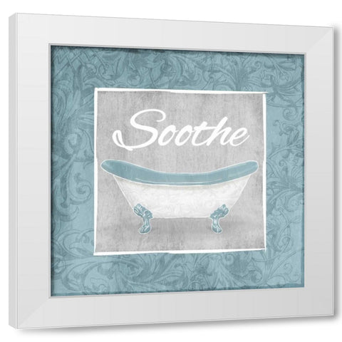 Soothing Bath White Modern Wood Framed Art Print by Grey, Jace