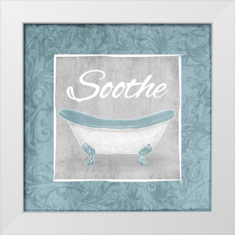 Soothing Bath White Modern Wood Framed Art Print by Grey, Jace