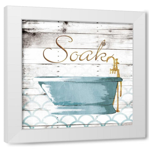 Soak Shells White Modern Wood Framed Art Print by Grey, Jace