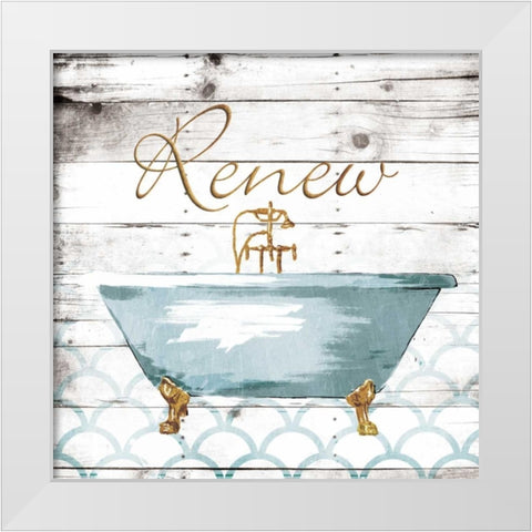 Renew Shells White Modern Wood Framed Art Print by Grey, Jace