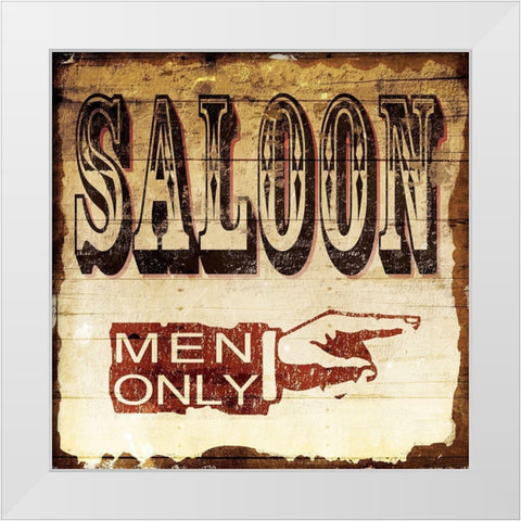 Saloon White Modern Wood Framed Art Print by Grey, Jace