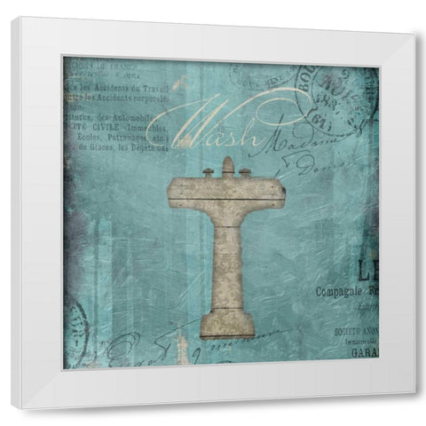 Wash Wood Inprint White Modern Wood Framed Art Print by Grey, Jace