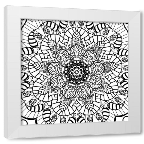 Calm Fire BW White Modern Wood Framed Art Print by Grey, Jace