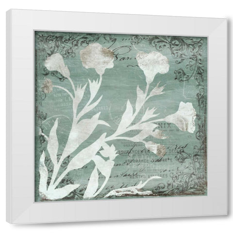 Postal Floral Silo White Modern Wood Framed Art Print by Grey, Jace