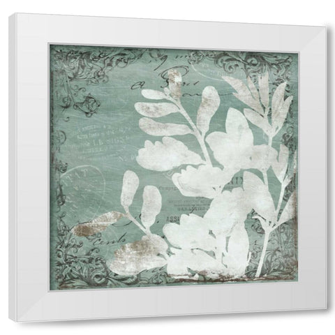 Postal Floral Silo Mate White Modern Wood Framed Art Print by Grey, Jace