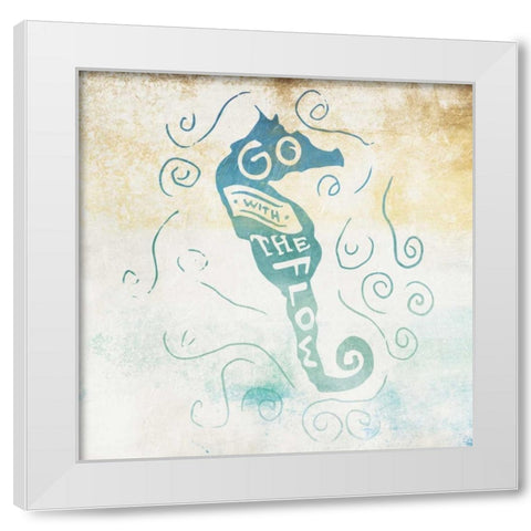 Go With White Modern Wood Framed Art Print by Grey, Jace