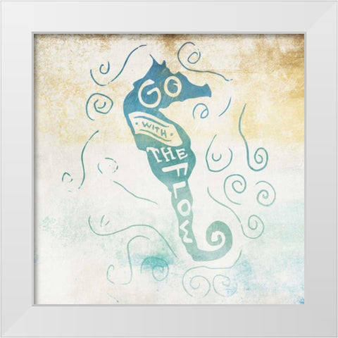 Go With White Modern Wood Framed Art Print by Grey, Jace