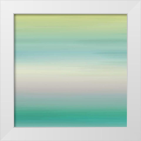 Calm Sea Breeze White Modern Wood Framed Art Print by Grey, Jace