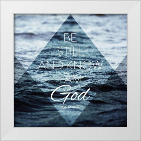 Be Still White Modern Wood Framed Art Print by Grey, Jace