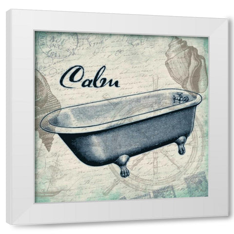 Calm Bath Print White Modern Wood Framed Art Print by Grey, Jace