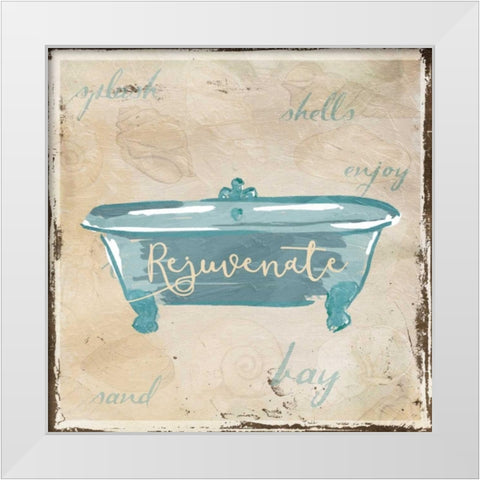 Rejuvenate Shells White Modern Wood Framed Art Print by Grey, Jace
