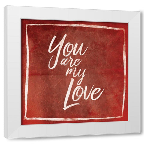 My Love White Modern Wood Framed Art Print by Grey, Jace