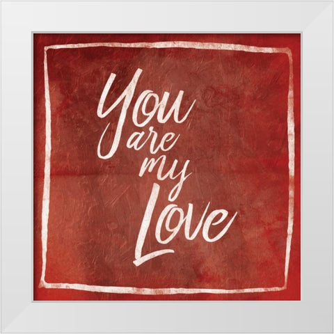My Love White Modern Wood Framed Art Print by Grey, Jace