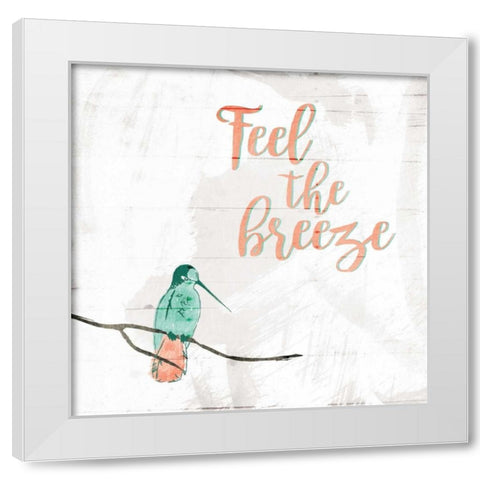 Feel The Breeze White Modern Wood Framed Art Print by Grey, Jace