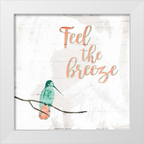 Feel The Breeze White Modern Wood Framed Art Print by Grey, Jace