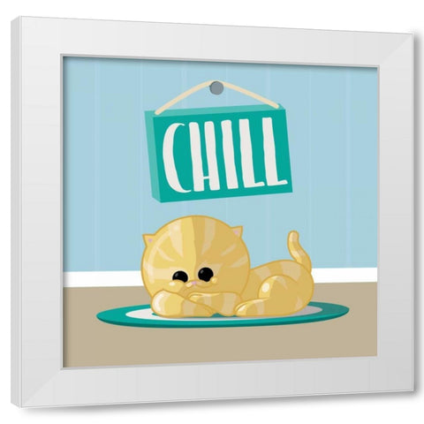 Chill White Modern Wood Framed Art Print by Grey, Jace