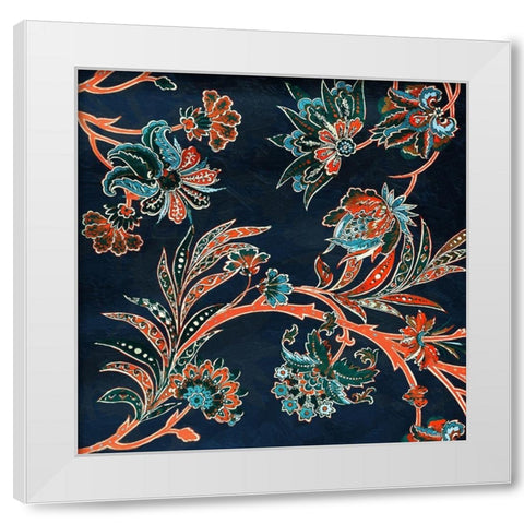 Vic Floral Brights White Modern Wood Framed Art Print by Grey, Jace