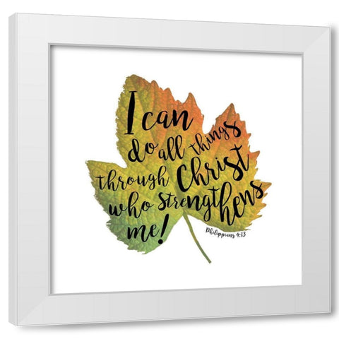 Christ Leaf White Modern Wood Framed Art Print by Grey, Jace