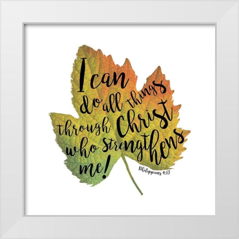 Christ Leaf White Modern Wood Framed Art Print by Grey, Jace
