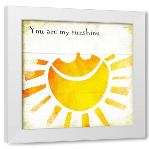Sunshine White Modern Wood Framed Art Print by Grey, Jace