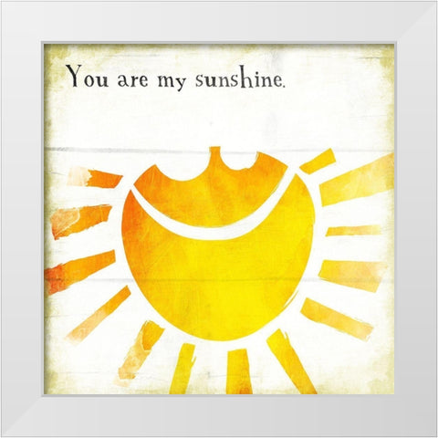 Sunshine White Modern Wood Framed Art Print by Grey, Jace