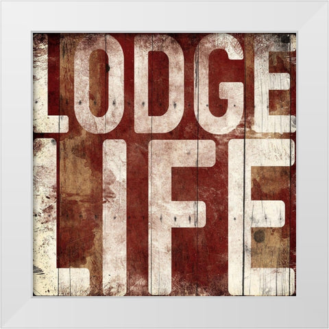 Lodge Life White Modern Wood Framed Art Print by Grey, Jace