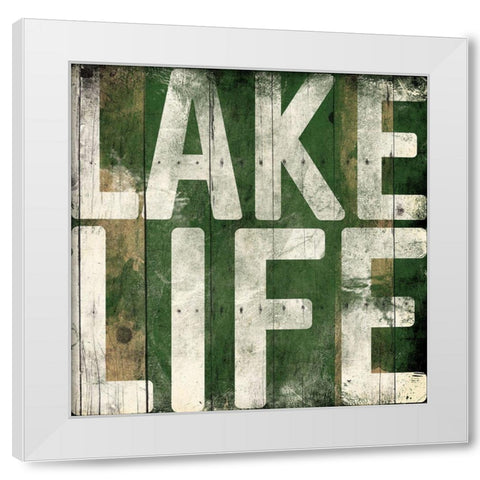 Lake Life White Modern Wood Framed Art Print by Grey, Jace