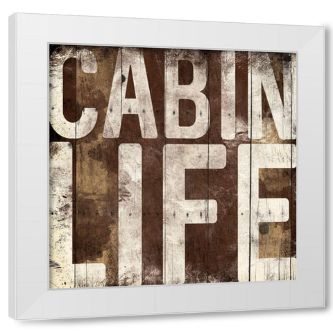 Cabin Life White Modern Wood Framed Art Print by Grey, Jace