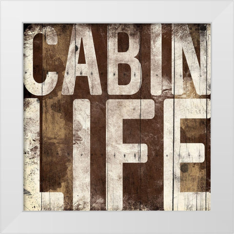 Cabin Life White Modern Wood Framed Art Print by Grey, Jace