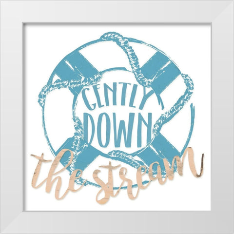 The Stream White Modern Wood Framed Art Print by Grey, Jace
