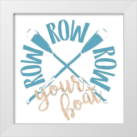 Your Boat White Modern Wood Framed Art Print by Grey, Jace