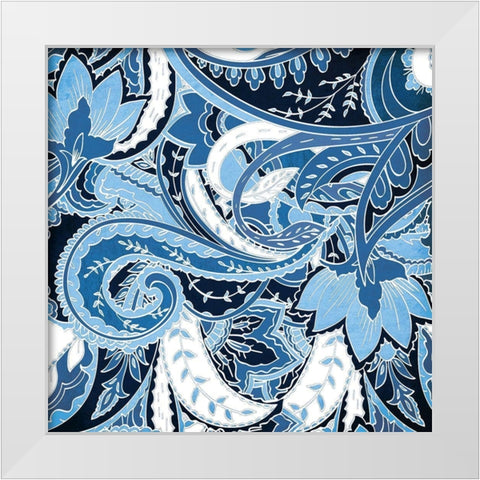 Overgrown Blue White Modern Wood Framed Art Print by Grey, Jace