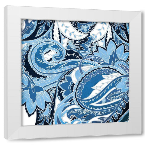 Overgrown Blue Mate White Modern Wood Framed Art Print by Grey, Jace