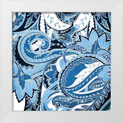Overgrown Blue Mate White Modern Wood Framed Art Print by Grey, Jace