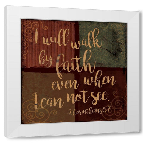 Can Not See White Modern Wood Framed Art Print by Grey, Jace