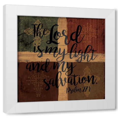 Lord Is My Light White Modern Wood Framed Art Print by Grey, Jace