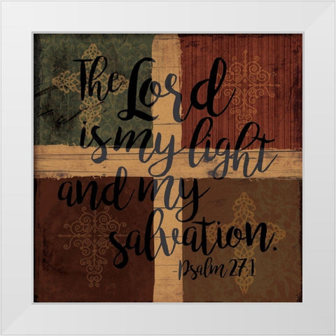 Lord Is My Light White Modern Wood Framed Art Print by Grey, Jace