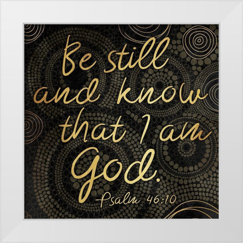 Be Still White Modern Wood Framed Art Print by Grey, Jace