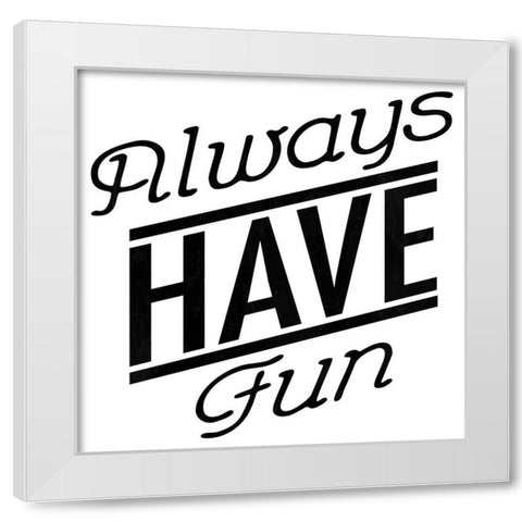 Fun White Modern Wood Framed Art Print by Grey, Jace