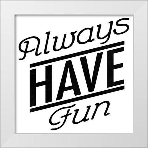 Fun White Modern Wood Framed Art Print by Grey, Jace