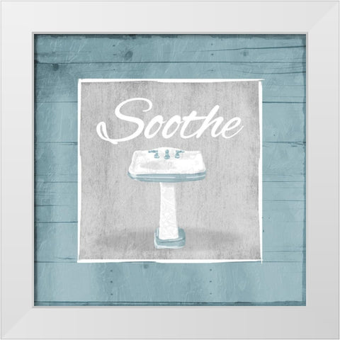 Soothe Sink Wood White Modern Wood Framed Art Print by Grey, Jace