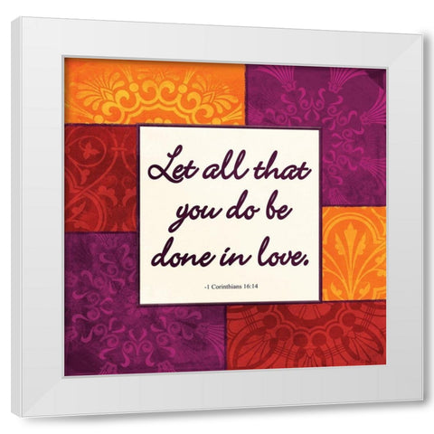 Let All That White Modern Wood Framed Art Print by Grey, Jace