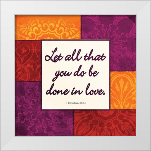 Let All That White Modern Wood Framed Art Print by Grey, Jace