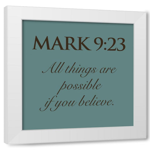 Mark White Modern Wood Framed Art Print by Grey, Jace
